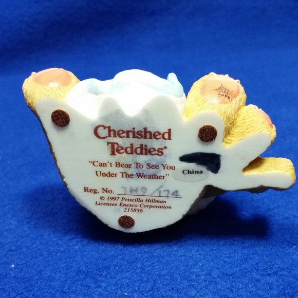 Cherished Teddies Can't Bear To See You Under The Weather Figurine 215856 No Box - Picture 10 of 10